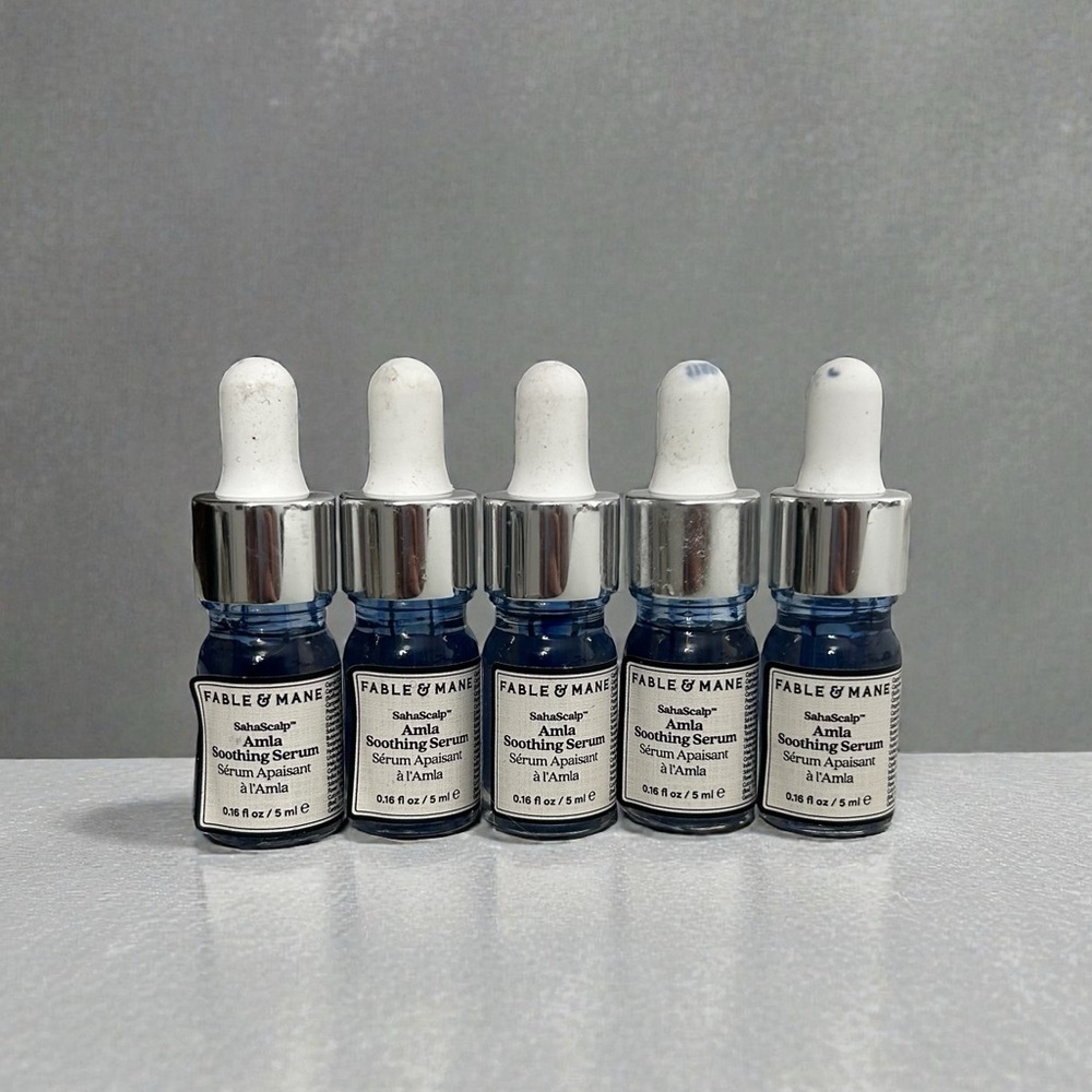 (5) Fable & Mane Sahascalp Amla Soothing Serum Mini Travel Size 5ml Bundle